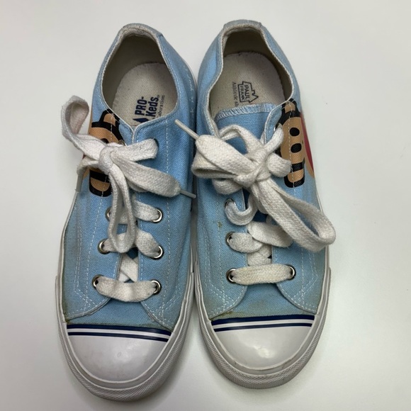 Keds X Paul Frank Women’s 8 VINTAGE Baby Blue Julius the Monkey Converse Style - Picture 4 of 10